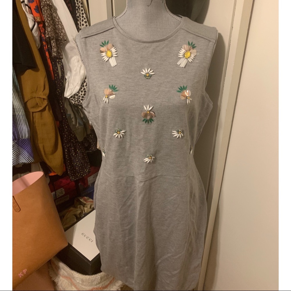 Embellished Jersey shift dress